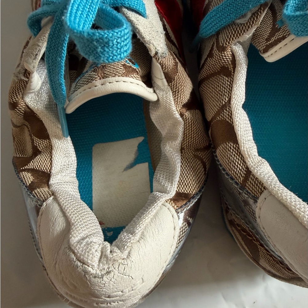 Coach White and Blue Sneakers - Picture 6 of 7